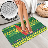 Cook Islands Christmas Bathroom Set Surfing Santa Mere Kiritimiti LT14 - Polynesian Pride