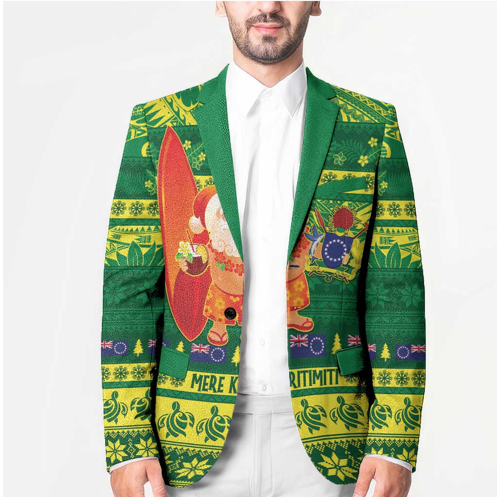 Cook Islands Christmas Blazer Surfing Santa Mere Kiritimiti LT14 - Polynesian Pride