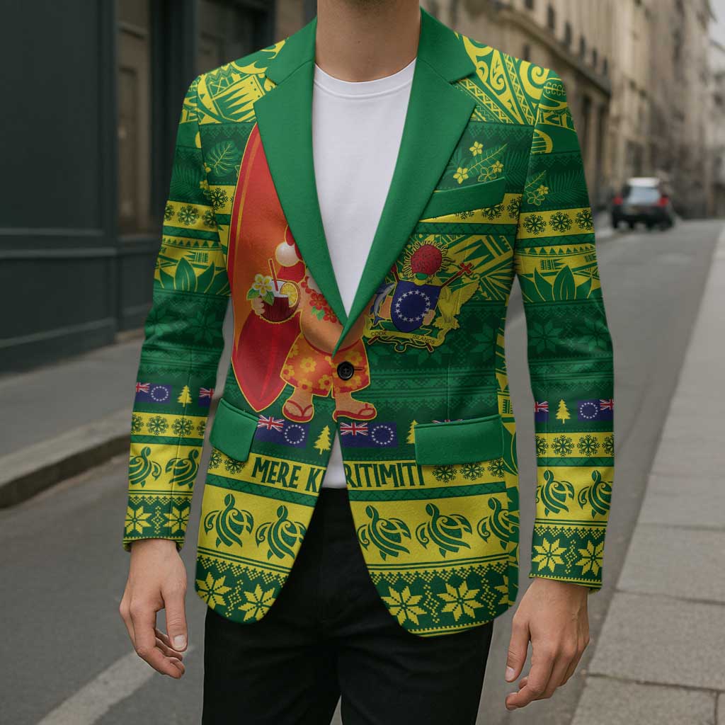 Cook Islands Christmas Blazer Surfing Santa Mere Kiritimiti LT14 - Polynesian Pride