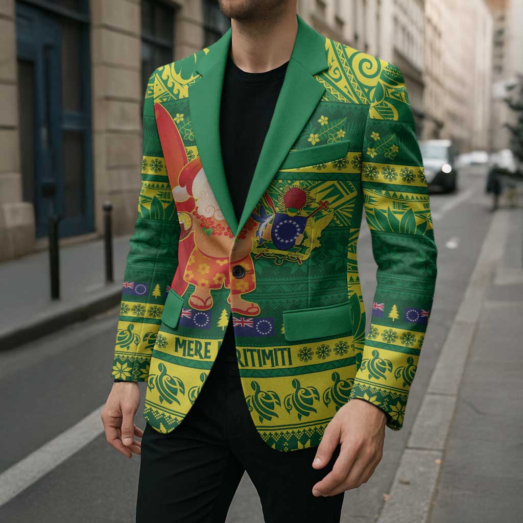 Cook Islands Christmas Blazer Surfing Santa Mere Kiritimiti LT14 - Polynesian Pride