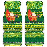 Cook Islands Christmas Car Mats Surfing Santa Mere Kiritimiti LT14 - Polynesian Pride