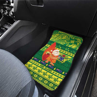 Cook Islands Christmas Car Mats Surfing Santa Mere Kiritimiti LT14 - Polynesian Pride