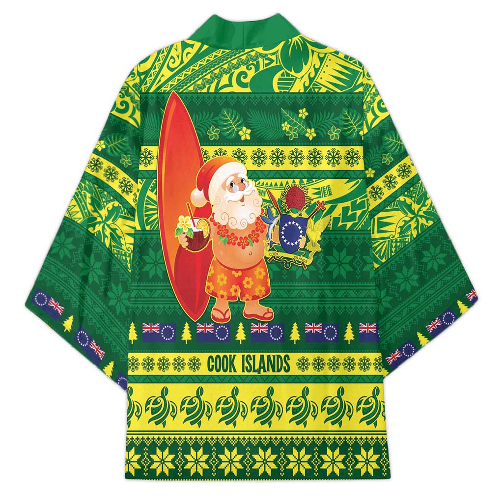 Cook Islands Christmas Kimono Surfing Santa Mere Kiritimiti LT14 - Polynesian Pride