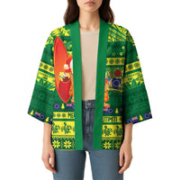 Cook Islands Christmas Kimono Surfing Santa Mere Kiritimiti LT14 - Polynesian Pride