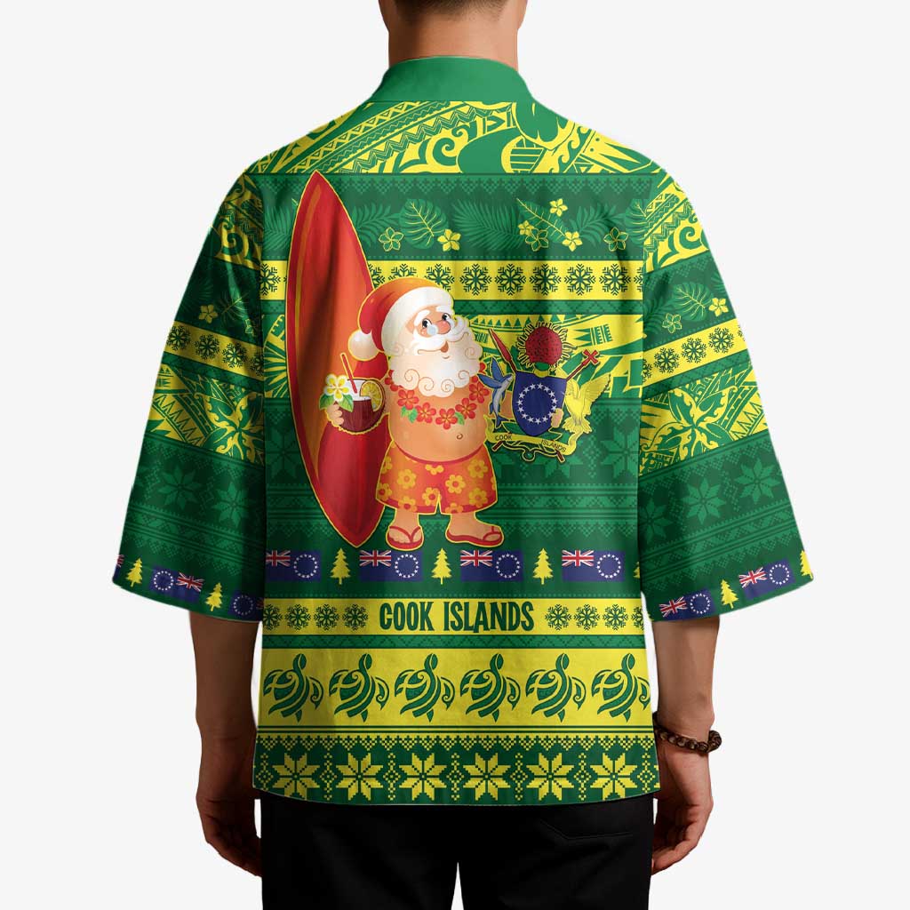 Cook Islands Christmas Kimono Surfing Santa Mere Kiritimiti LT14 - Polynesian Pride