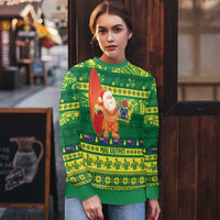 Cook Islands Christmas Ugly Christmas Sweater Surfing Santa Mere Kiritimiti LT14 - Polynesian Pride