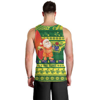 Cook Islands Christmas Men Tank Top Surfing Santa Mere Kiritimiti LT14 - Polynesian Pride