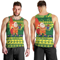 Cook Islands Christmas Men Tank Top Surfing Santa Mere Kiritimiti LT14 - Polynesian Pride