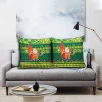 Cook Islands Christmas Pillow Cover Surfing Santa Mere Kiritimiti LT14 - Polynesian Pride