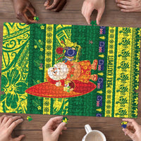 Cook Islands Christmas Puzzle Surfing Santa Mere Kiritimiti LT14 - Polynesian Pride