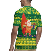 Cook Islands Christmas Rugby Jersey Surfing Santa Mere Kiritimiti LT14 - Polynesian Pride