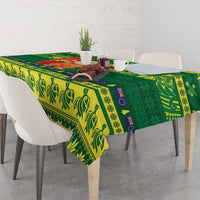 Cook Islands Christmas Tablecloth Surfing Santa Mere Kiritimiti LT14 - Polynesian Pride