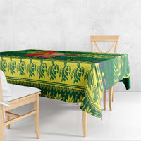 Cook Islands Christmas Tablecloth Surfing Santa Mere Kiritimiti LT14 - Polynesian Pride