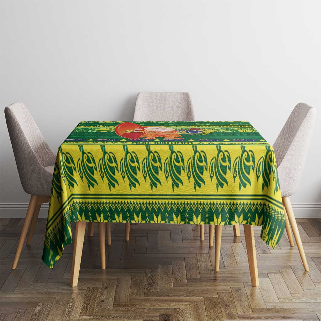 Cook Islands Christmas Tablecloth Surfing Santa Mere Kiritimiti LT14 - Polynesian Pride