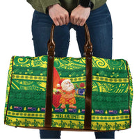 Cook Islands Christmas Travel Bag Surfing Santa Mere Kiritimiti LT14 Green - Polynesian Pride