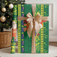 Cook Islands Christmas Wrapping Paper Surfing Santa Mere Kiritimiti LT14 - Polynesian Pride