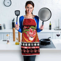 French Polynesia Christmas Apron Tiare Chilling Santa Oaoa I teie Noera LT14 - Polynesian Pride