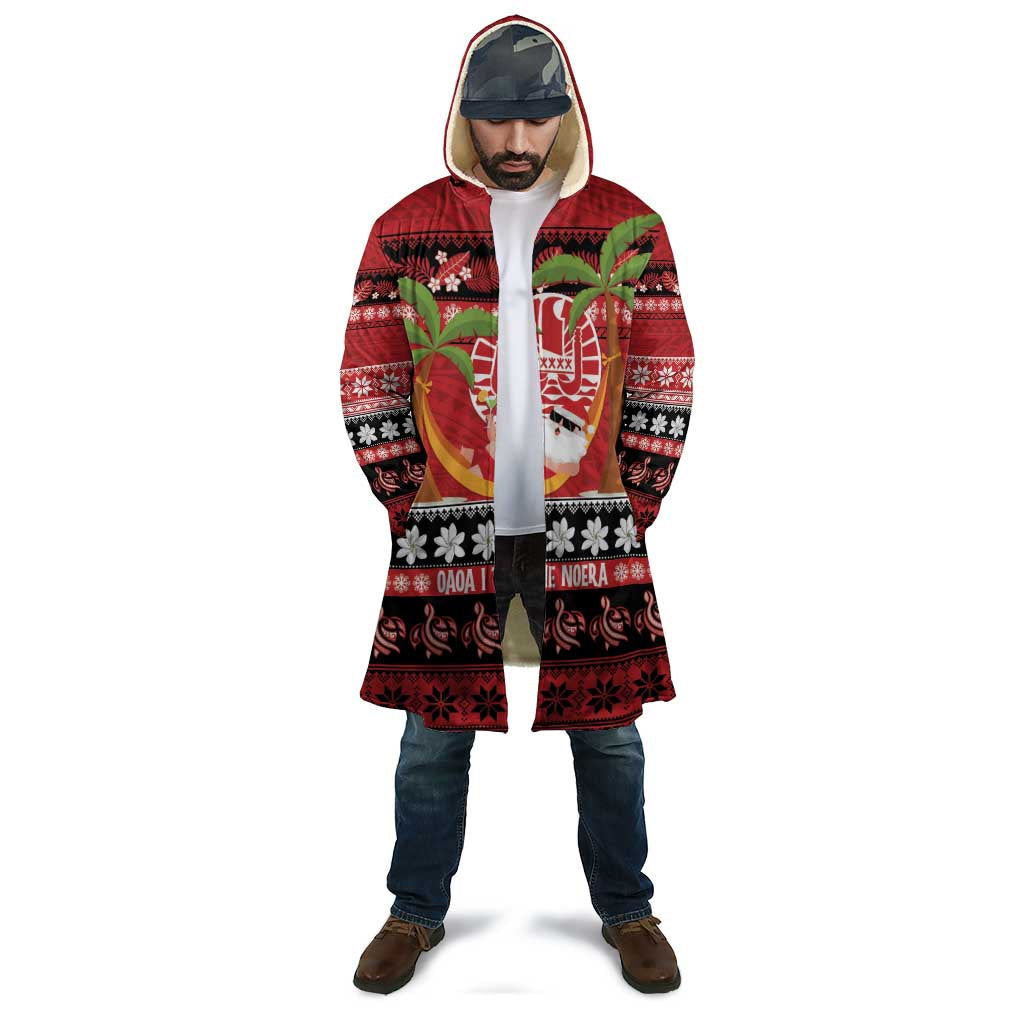 French Polynesia Christmas Cloak Tiare Chilling Santa Oaoa I teie Noera LT14 - Polynesian Pride