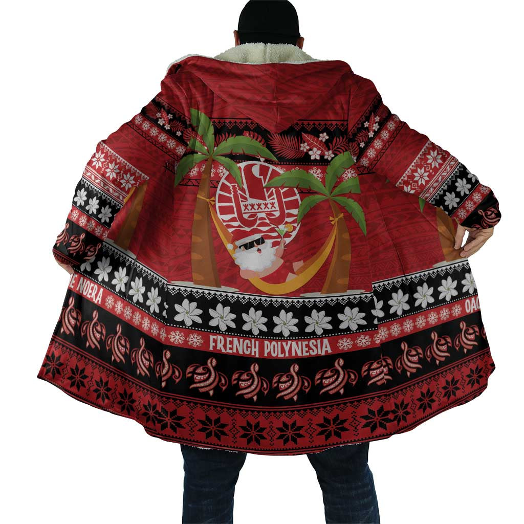 French Polynesia Christmas Cloak Tiare Chilling Santa Oaoa I teie Noera LT14 - Polynesian Pride