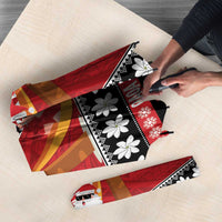 French Polynesia Christmas Umbrella Tiare Chilling Santa Oaoa I teie Noera LT14 - Polynesian Pride