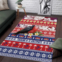 Kiribati Christmas Area Rug Frigatebird Santa Tekeraoi n te Kiritimati LT14 Red - Polynesian Pride