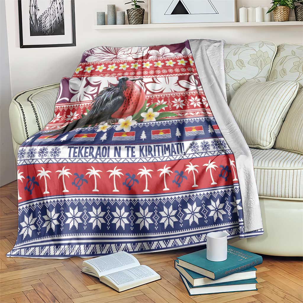 Kiribati Christmas Blanket Frigatebird Santa Tekeraoi n te Kiritimati LT14 Red - Polynesian Pride