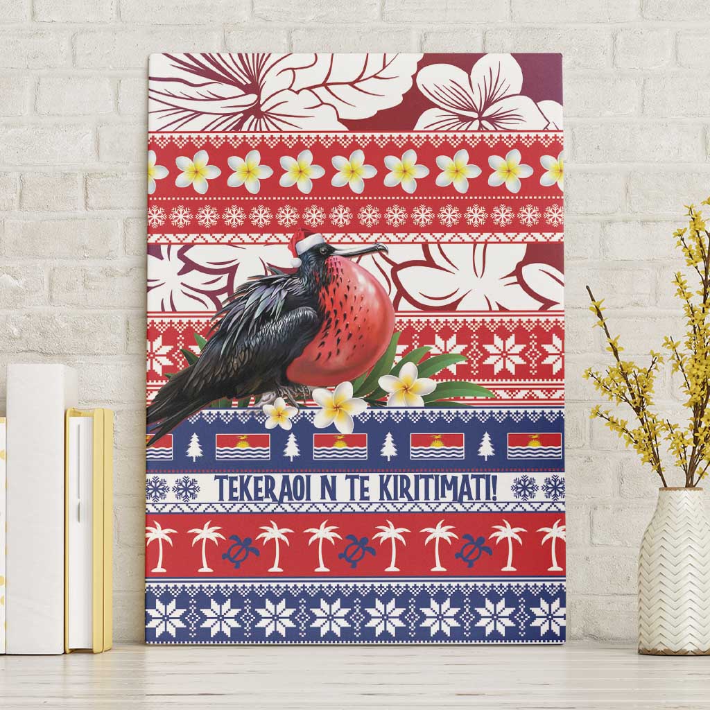 Kiribati Christmas Canvas Wall Art Frigatebird Santa Tekeraoi n te Kiritimati LT14 Without Frame Red - Polynesian Pride