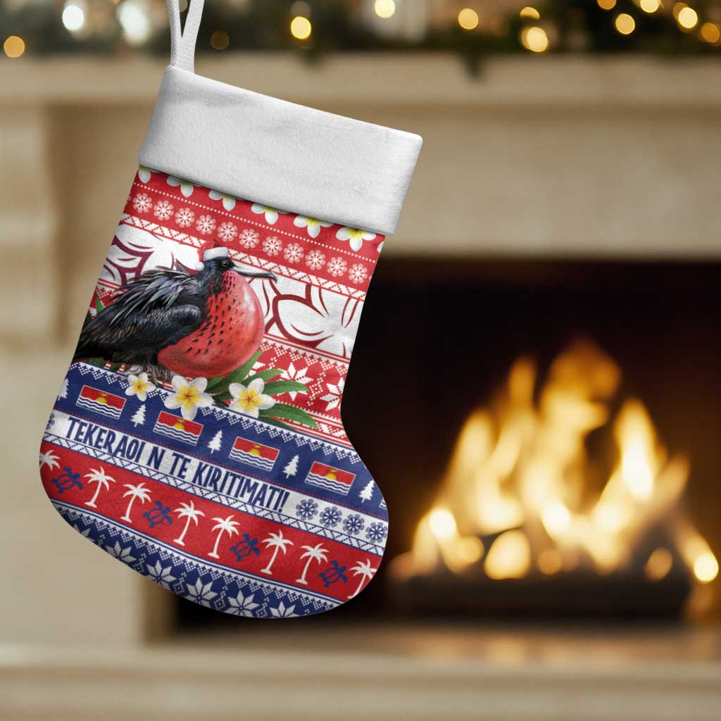 Kiribati Christmas Stocking Frigatebird Santa Tekeraoi n te Kiritimati LT14 Set of 2 Red - Polynesian Pride