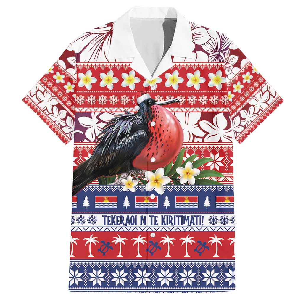 Kiribati Christmas Hawaiian Shirt Frigatebird Santa Tekeraoi n te Kiritimati LT14 Red - Polynesian Pride