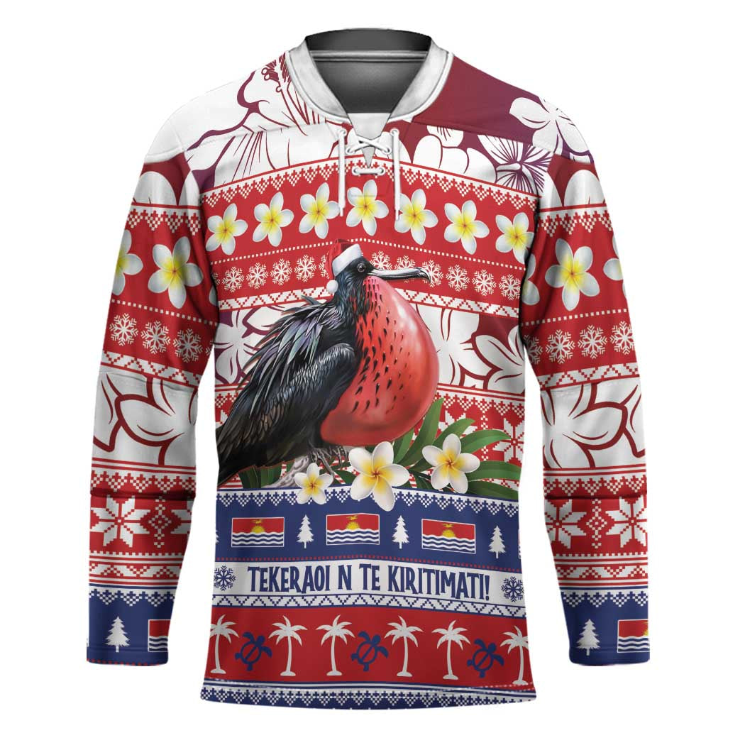 Kiribati Christmas Hockey Jersey Frigatebird Santa Tekeraoi n te Kiritimati LT14 Unisex Red - Polynesian Pride