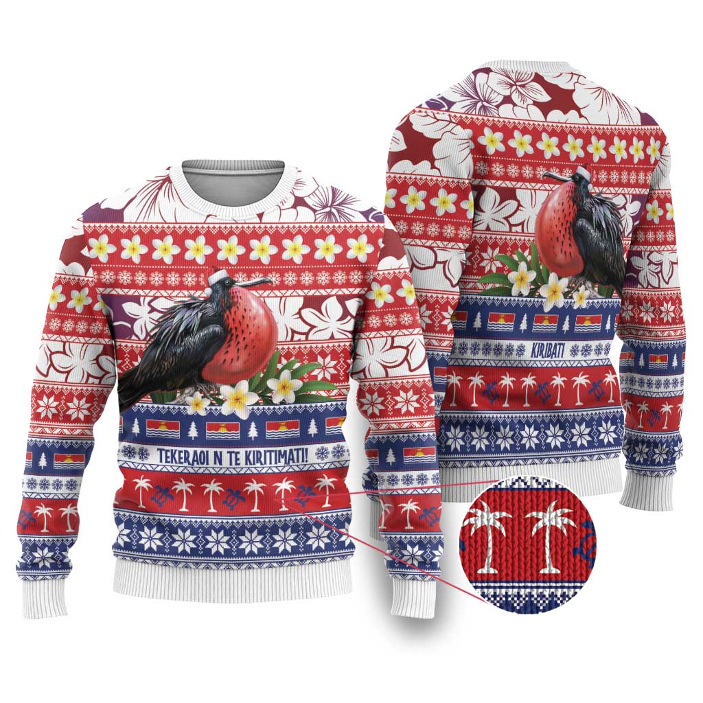 Kiribati Christmas Ugly Christmas Sweater Frigatebird Santa Tekeraoi n te Kiritimati LT14 Red - Polynesian Pride