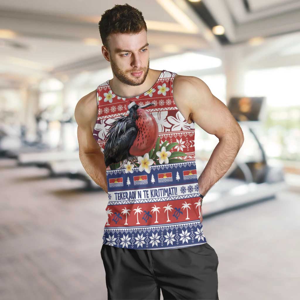 Kiribati Christmas Men Tank Top Frigatebird Santa Tekeraoi n te Kiritimati LT14 Red - Polynesian Pride