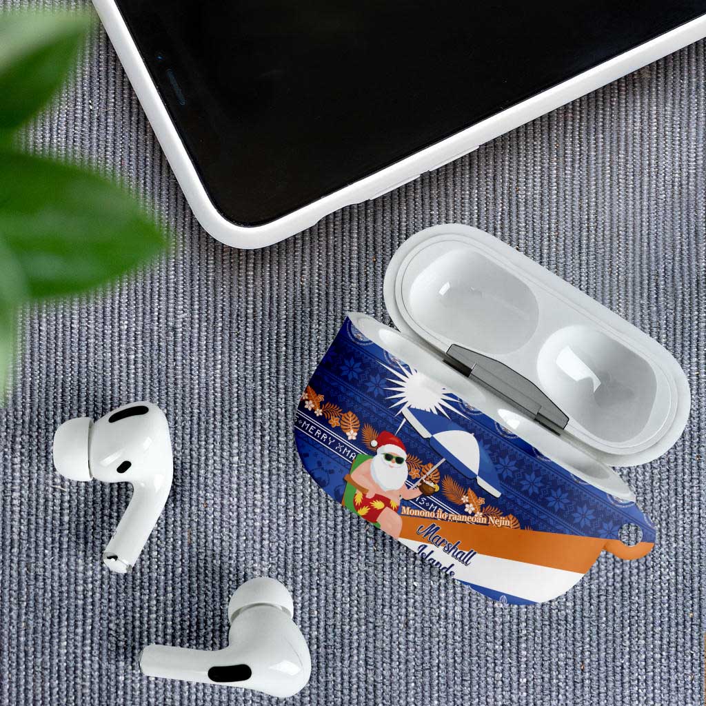 Marshall Islands Christmas AirPods Case Beachy Santa Monono ilo raaneoan Nejin LT14 - Polynesian Pride