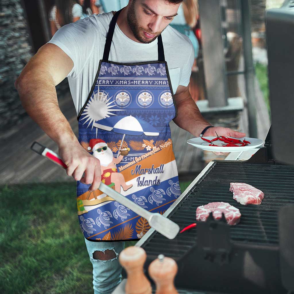 Marshall Islands Christmas Apron Beachy Santa Monono ilo raaneoan Nejin LT14 - Polynesian Pride