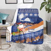Marshall Islands Christmas Blanket Beachy Santa Monono ilo raaneoan Nejin LT14 - Polynesian Pride
