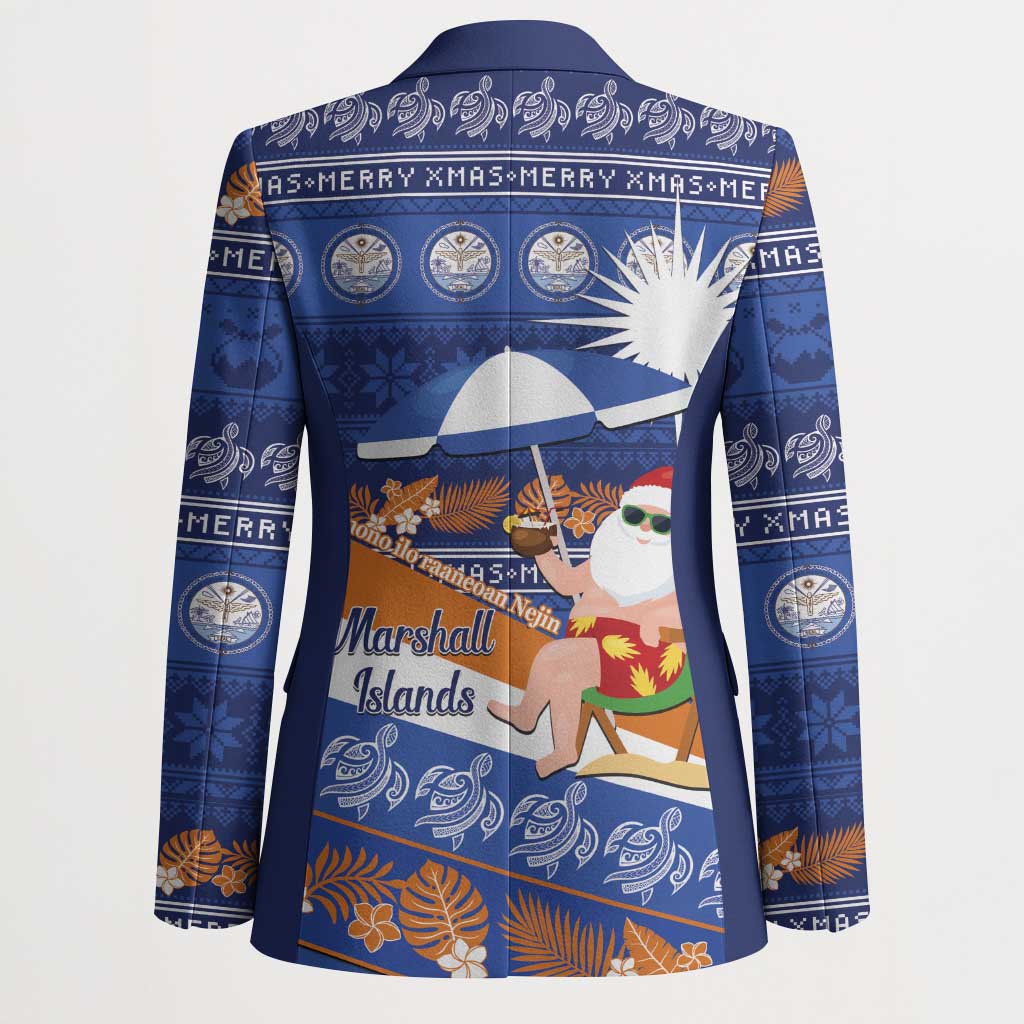 Marshall Islands Christmas Blazer Beachy Santa Monono ilo raaneoan Nejin LT14 - Polynesian Pride
