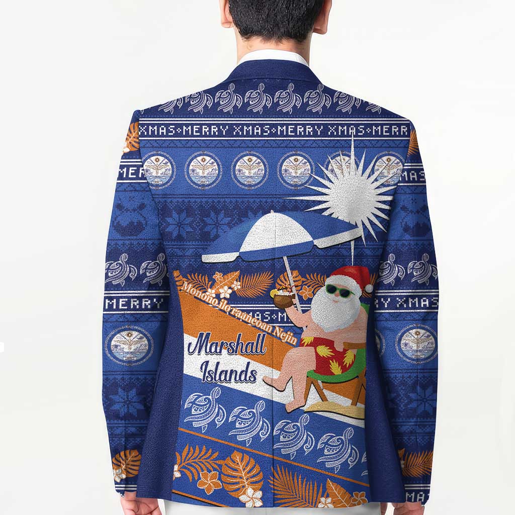 Marshall Islands Christmas Blazer Beachy Santa Monono ilo raaneoan Nejin LT14 - Polynesian Pride