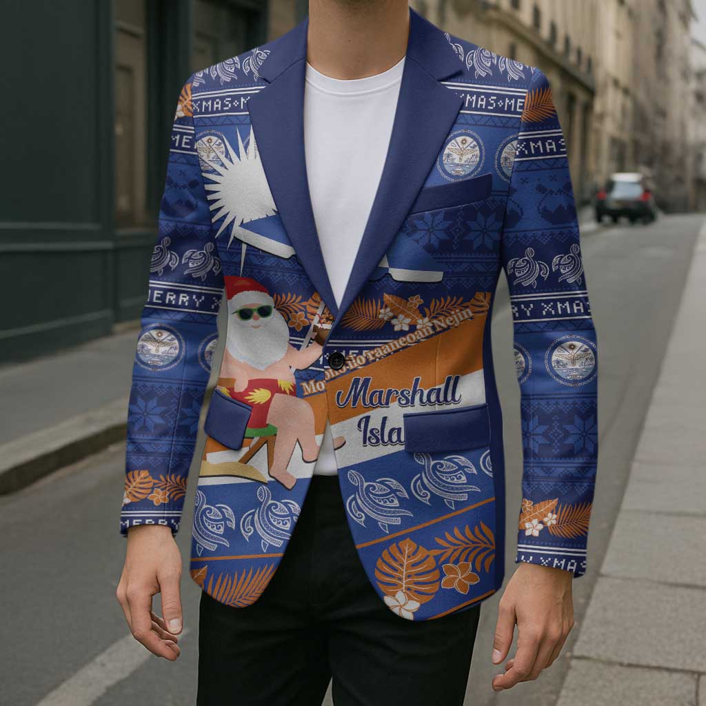 Marshall Islands Christmas Blazer Beachy Santa Monono ilo raaneoan Nejin LT14 - Polynesian Pride