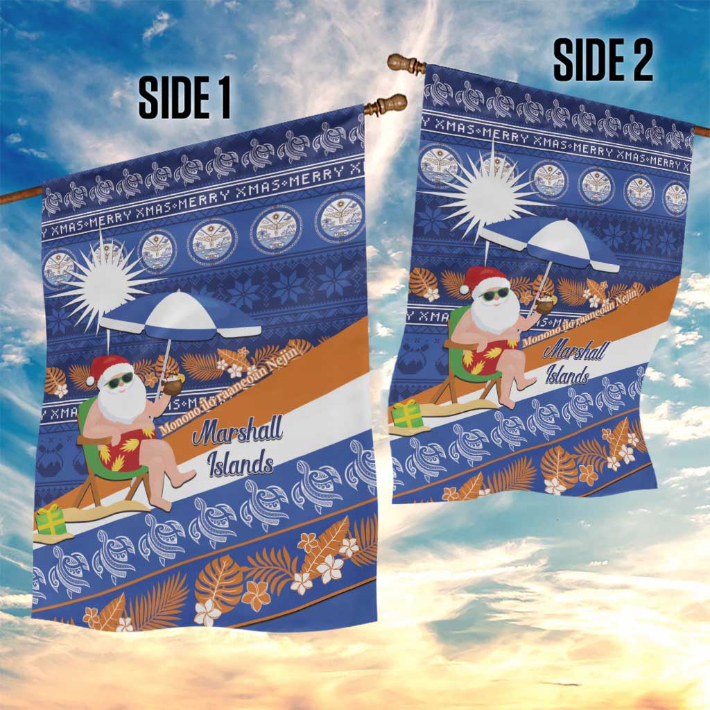 Marshall Islands Christmas Garden Flag Beachy Santa Monono ilo raaneoan Nejin LT14 - Polynesian Pride
