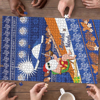 Marshall Islands Christmas Puzzle Beachy Santa Monono ilo raaneoan Nejin LT14 - Polynesian Pride