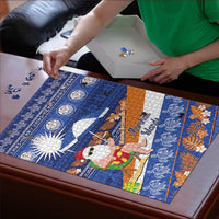 Marshall Islands Christmas Puzzle Beachy Santa Monono ilo raaneoan Nejin LT14 - Polynesian Pride