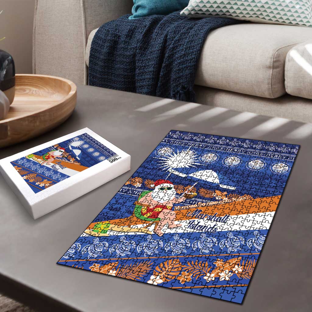 Marshall Islands Christmas Puzzle Beachy Santa Monono ilo raaneoan Nejin LT14 - Polynesian Pride