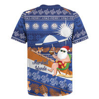 Marshall Islands Christmas Rugby Jersey Beachy Santa Monono ilo raaneoan Nejin LT14 - Polynesian Pride