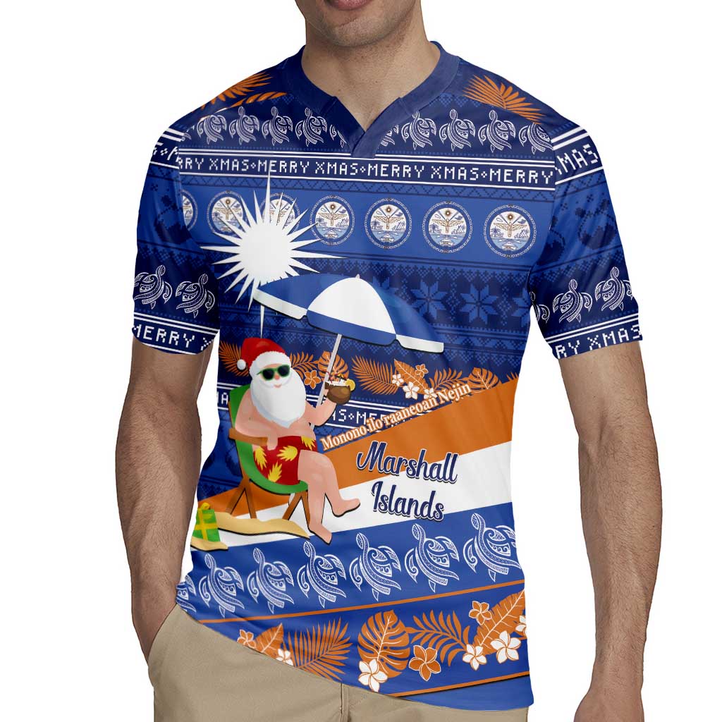 Marshall Islands Christmas Rugby Jersey Beachy Santa Monono ilo raaneoan Nejin LT14 - Polynesian Pride
