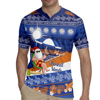 Marshall Islands Christmas Rugby Jersey Beachy Santa Monono ilo raaneoan Nejin LT14 - Polynesian Pride