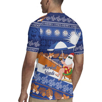 Marshall Islands Christmas Rugby Jersey Beachy Santa Monono ilo raaneoan Nejin LT14 - Polynesian Pride