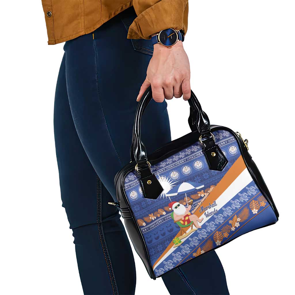 Marshall Islands Christmas Shoulder Handbag Beachy Santa Monono ilo raaneoan Nejin LT14 - Polynesian Pride