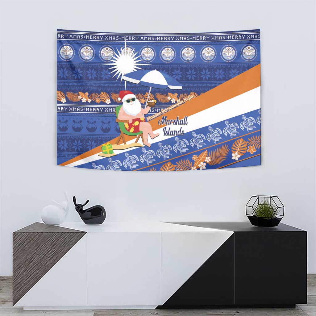 Marshall Islands Christmas Tapestry Beachy Santa Monono ilo raaneoan Nejin LT14 - Polynesian Pride
