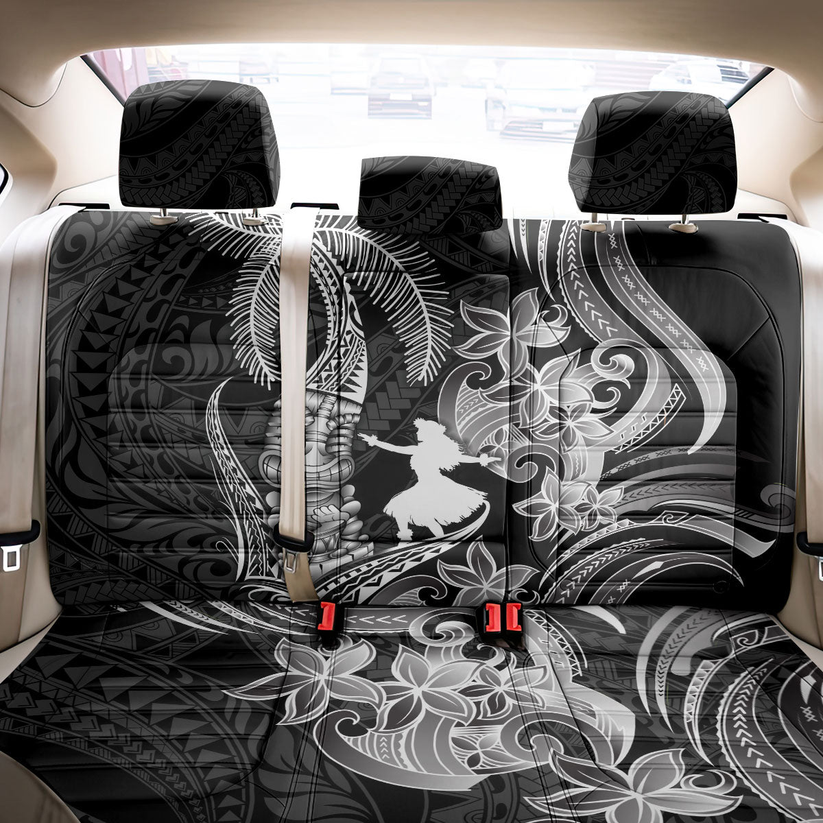 Hawaii Tribal Tiki Drum Hula Girl Back Car Seat Cover LT14 - Polynesian Pride