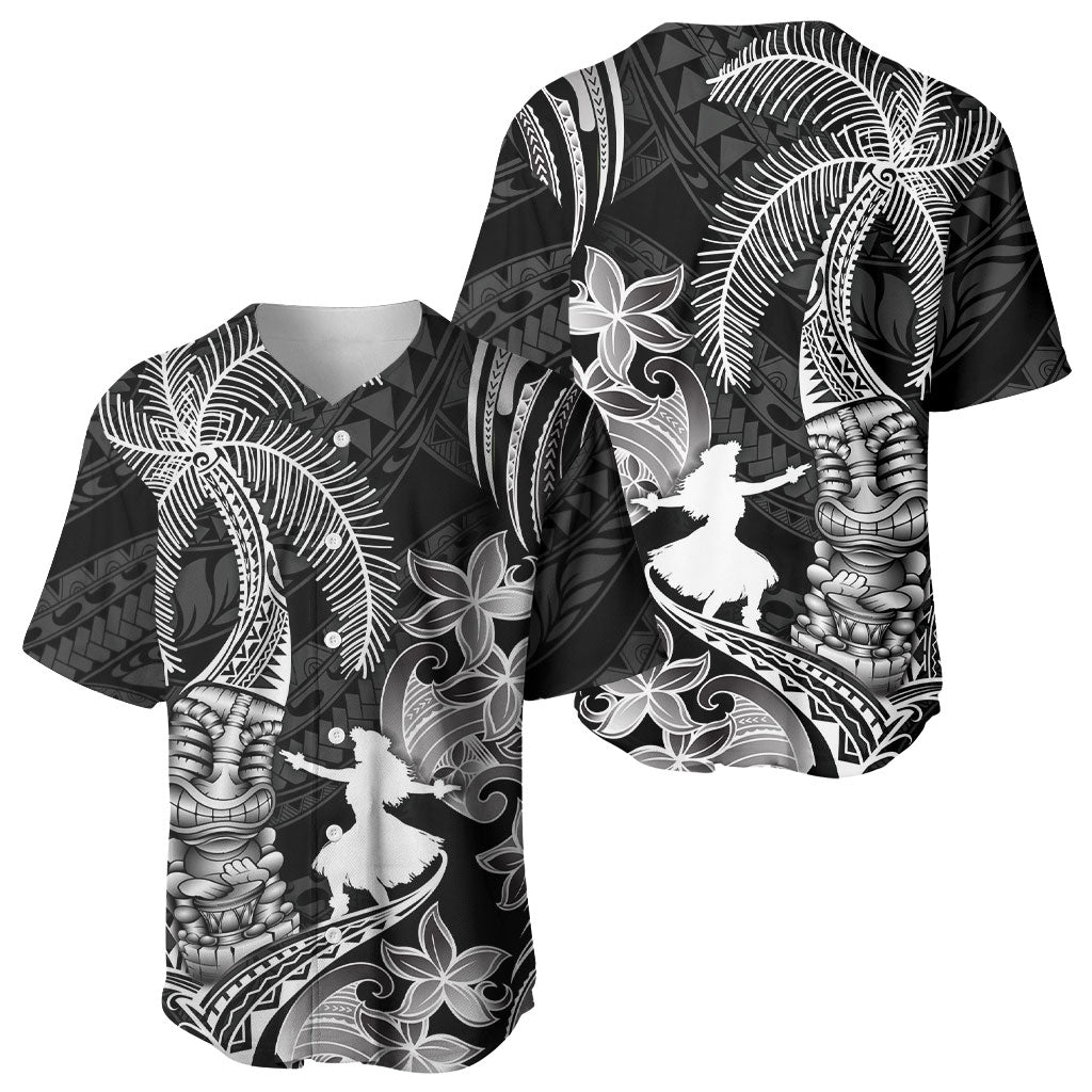 Hawaii Tribal Tiki Drum Hula Girl Baseball Jersey LT14 - Polynesian Pride